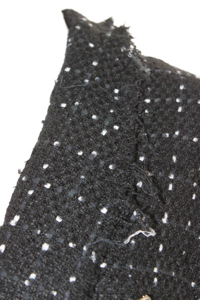Lioness Women Black Check Basic Jacket Button Long Sleeve Polyester Size XL
