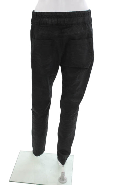 Flog Unisex Adults Jogger Pants Black Cotton Drawstring Size 30