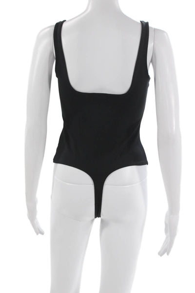 Good American Womens Pullover Bodysuit Shaper Blouse Black Size 3