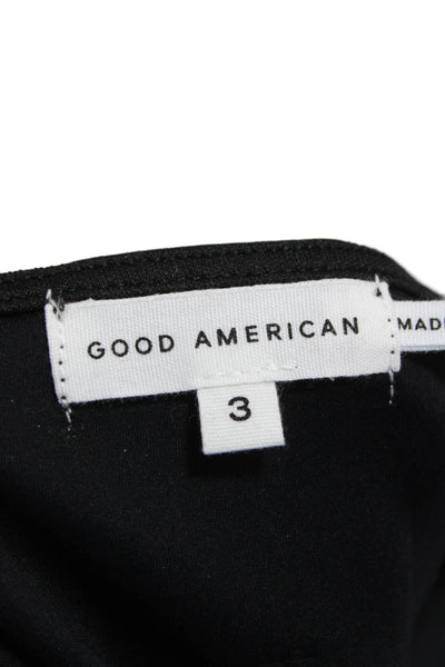 Good American Womens Pullover Bodysuit Shaper Blouse Black Size 3
