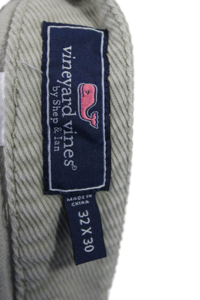 Vineyard Vines Mens Casual Cotton Beige Pants Button Solid Fall Size 32