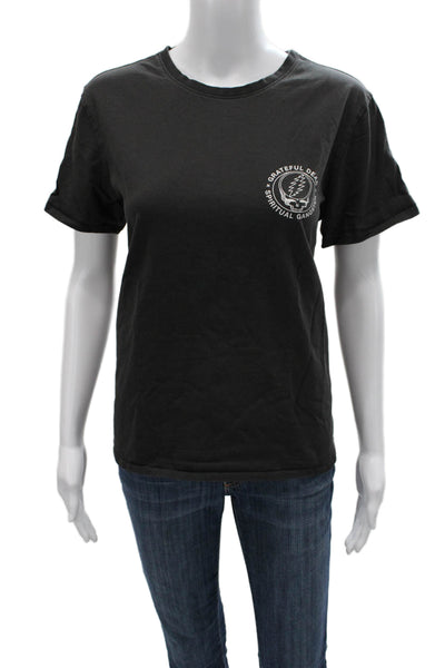 Spiritual Gangster Unisex Basic Black Cotton Crew Neck Tee Short Sleeve Size S