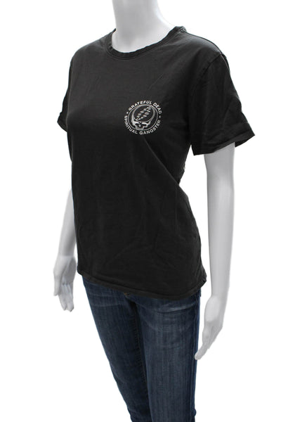 Spiritual Gangster Unisex Basic Black Cotton Crew Neck Tee Short Sleeve Size S