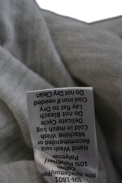 ATM Womens Basic T-Shirt Gray Cotton Crew Neck Short Sleeve Size L