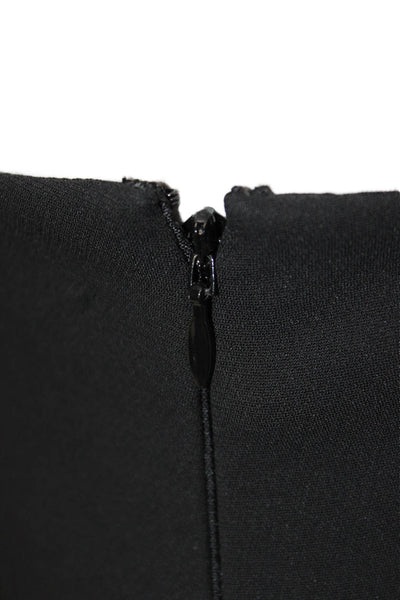 Witchery Womens Mini Skirt Black Zip 60% Acetate Short Size 8