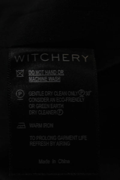 Witchery Womens Mini Skirt Black Zip 60% Acetate Short Size 8