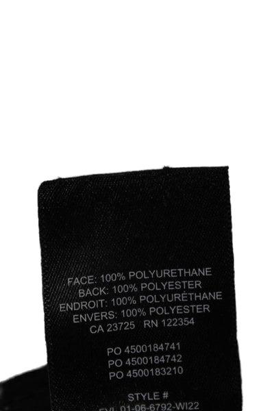 Babaton Womens Dress Pants Black Polyurethane Zip Size 4