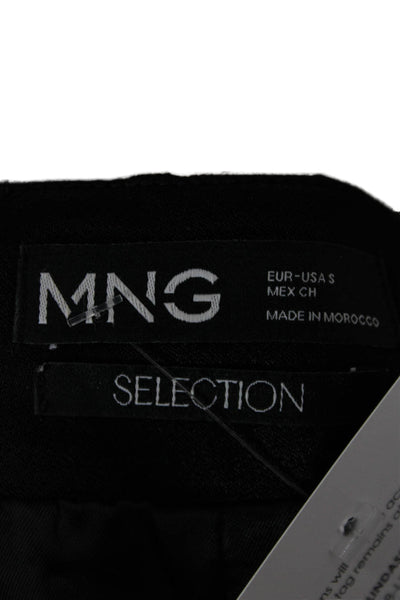 MNG Women Black Halter Viscose Blouse Vest Sleeveless Button Size S