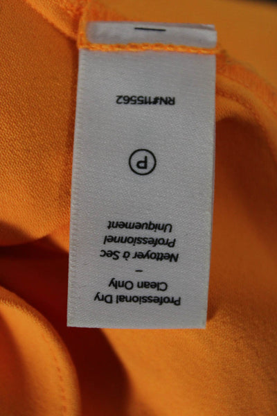 Cinq à Sept Women Halter Sleeveless Orange Polyester Basic Blouse Size XS