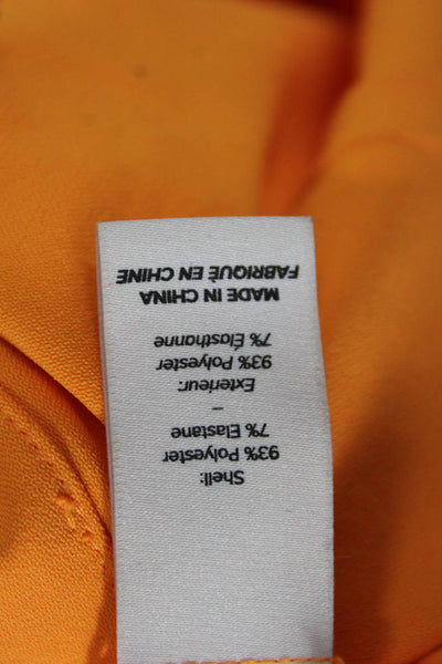 Cinq à Sept Women Halter Sleeveless Orange Polyester Basic Blouse Size XS