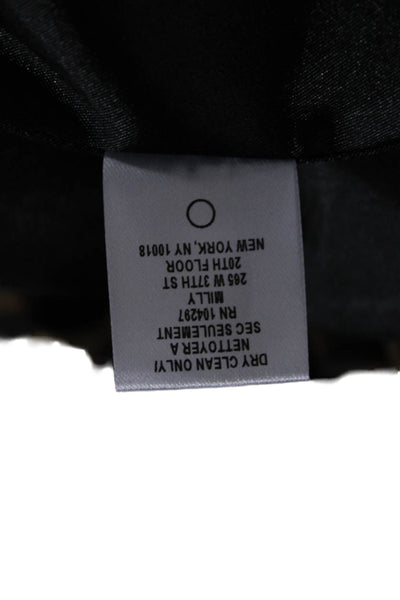 Milly Women Sheath Black Square Neck Sleeveless Short Zip Dress Size 0