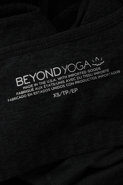 Beyond Yoga Womens Sleeveless Scoop Neck Unitard Black Polyester Size XS