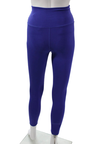 PatBO Women Ankle Leggings Blue Polyester Solid Pull On Size XS