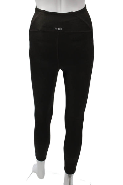 Michi Womens Ankle Leggings Black Polyester Size 2XS