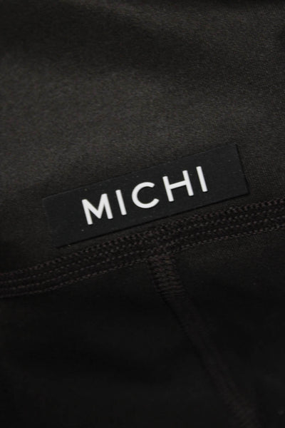 Michi Womens Ankle Leggings Black Polyester Size 2XS