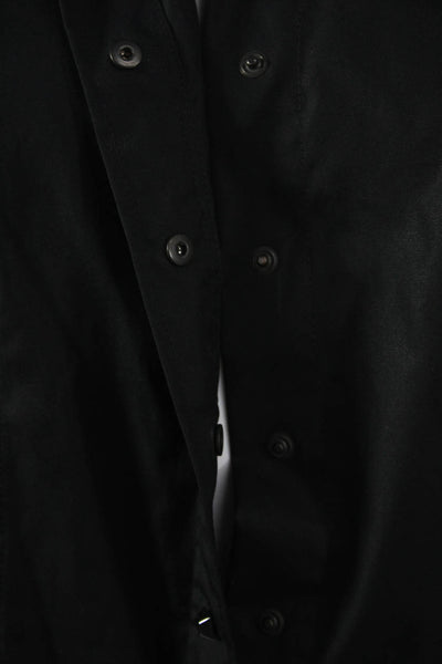 Andrew Gn Women Black Shirt Dress Cotton Geometric Size 36