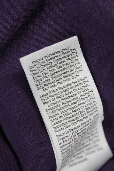 DKNY Womens Purple Silk Sundress Scoop Neck Sleeveless Long Size PP