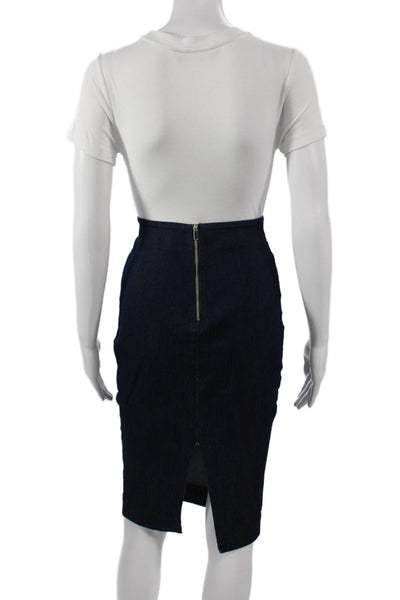 Elizabeth & James Womens Blue Straight Pencil Skirt Knee Length Size 6