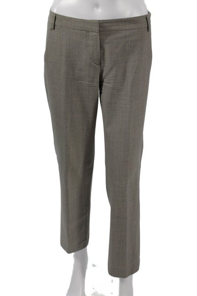 Theory Womens Dress Pants Gray Wool Zip Inseam 28 Size 2