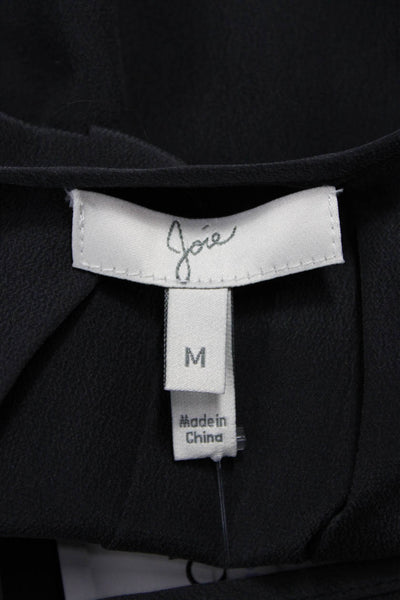 Joie Womens Black Silk Scoop Neck Camisole Sleeveless Size M
