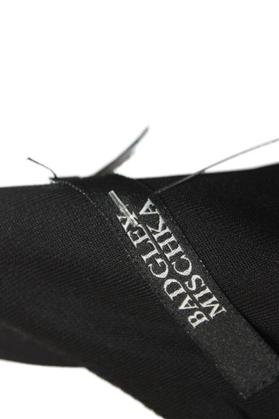 Badgley Mischka Womens Pencil Dress Black Cowl Neck 3/4 Sleeve Midi Size L