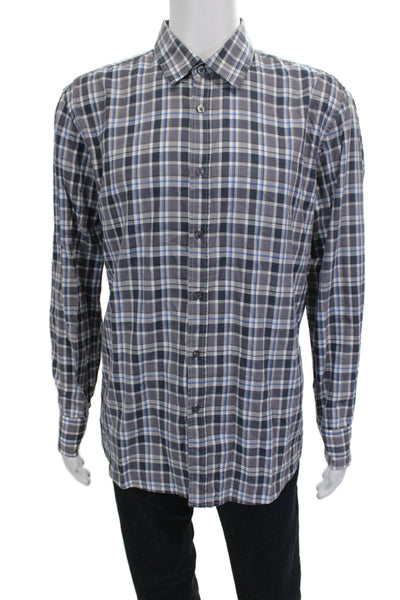 Boss Hugo Boss Men's Long Sleeves Button Down Plaid Shirt Size 2XL