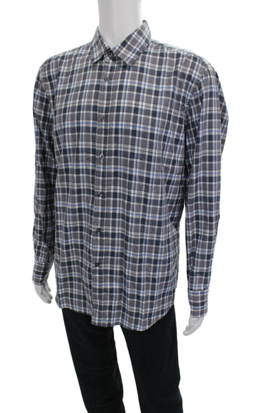 Boss Hugo Boss Men's Long Sleeves Button Down Plaid Shirt Size 2XL