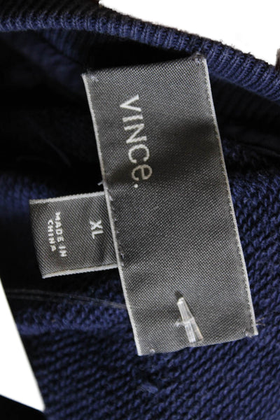 Vince Mens Pullover Sweatshirt Blue Ombre Cotton Crew Neck Size XL