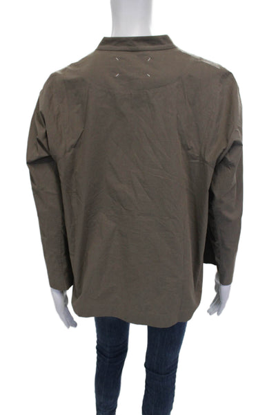 Lafayette 148 New York Womens Green Basic Jacket Button Long Sleeve Size L