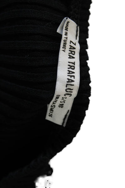 Zara Trafaluc Womens Cropped Halter Tank Black Poly Spandex Blend Size S
