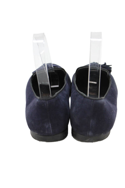Churchs Womens Suede Slip-On Round Toe Flat Loafers Blue Size 7
