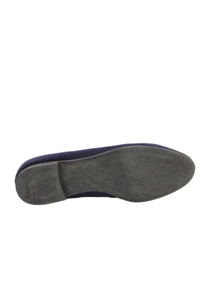 Churchs Womens Suede Slip-On Round Toe Flat Loafers Blue Size 7