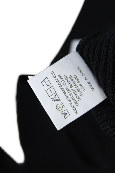 Pixie Market Womens Black Viscose Square Neck Sweater Long Sleeve Size S