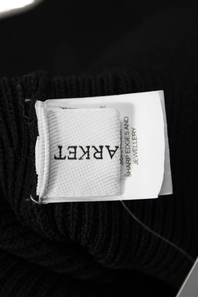 Pixie Market Womens Black Viscose Square Neck Sweater Long Sleeve Size S