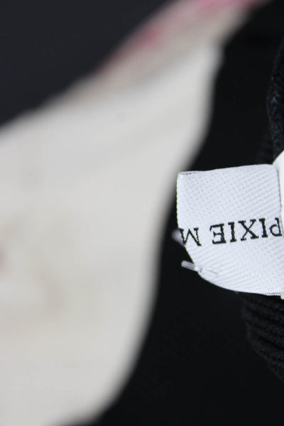 Pixie Market Womens Black Viscose Square Neck Sweater Long Sleeve Size S