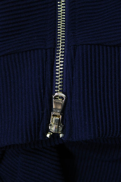 Addison Bay Women Pullover Striped Crew Neck Long Sleeve Blue Size M