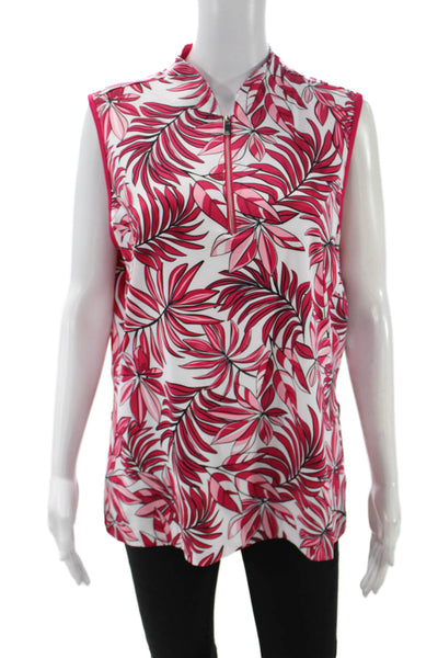 Tail Women Athletic Polo Sleeveless Collared Floral Size XL Tall