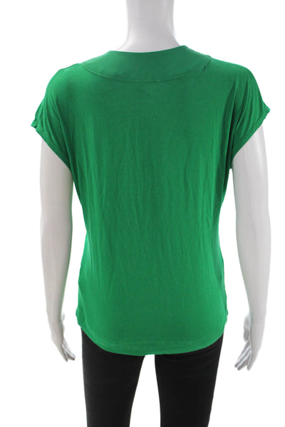 Hobbs London Women Green V-Neck Sleeveless Viscose Blouse Size S