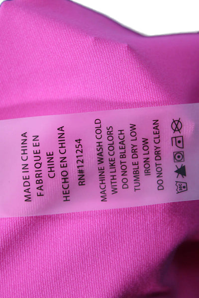 JoFit Women Basic Sleeveless Collared Tank Pink Polyester Size XL