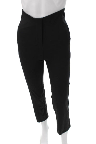 Lululemon Women Cropped Pants Black Polyester Blend Solid Size 2