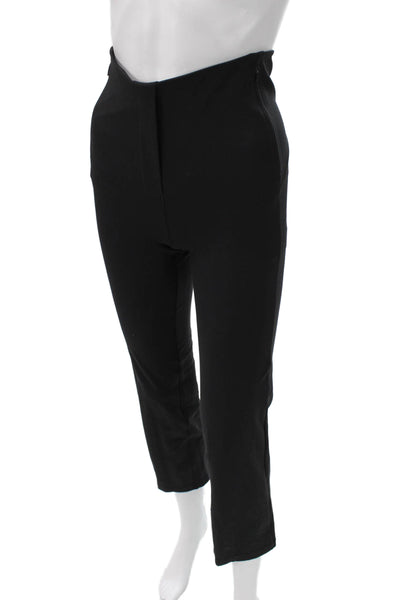 Lululemon Women Cropped Pants Black Polyester Blend Solid Size 2