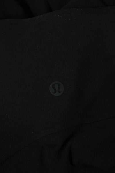 Lululemon Women Cropped Pants Black Polyester Blend Solid Size 2