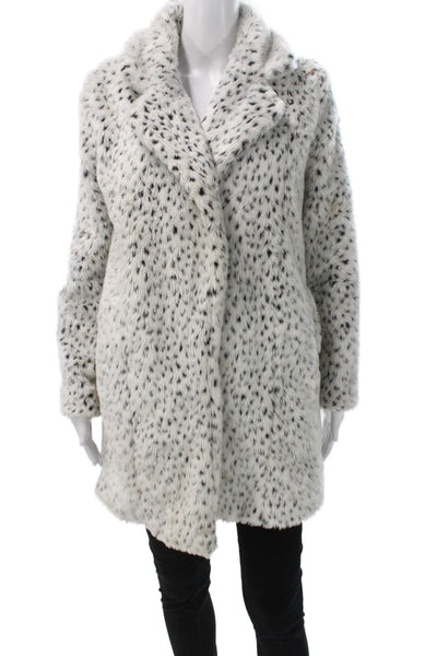 Jack by BB DAKOTA Women Animal Print Button Jacket White Long Sleeve Size XS