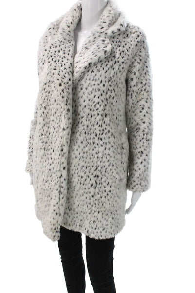 Jack by BB DAKOTA Women Animal Print Button Jacket White Long Sleeve Size XS