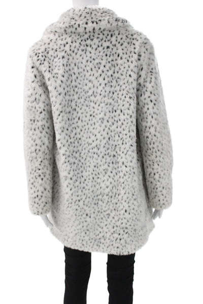 Jack by BB DAKOTA Women Animal Print Button Jacket White Long Sleeve Size XS