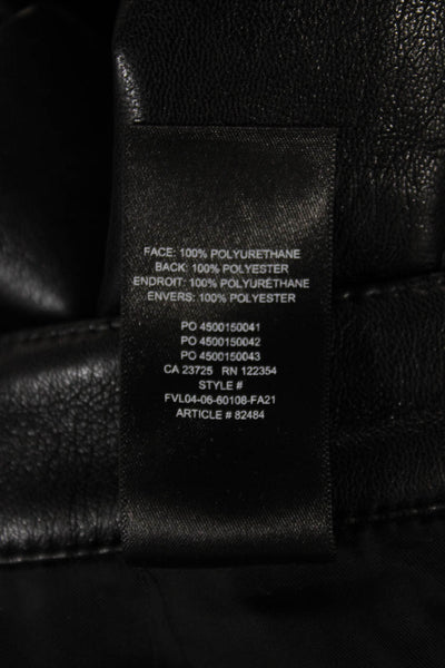 Wilfred Women Ankle Pants Black Polyurethane Button Closure Size 28