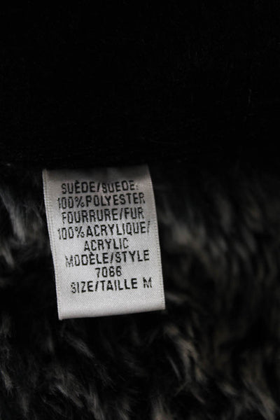 Votre Nom Women Black Polyester Toggle Vest Size L