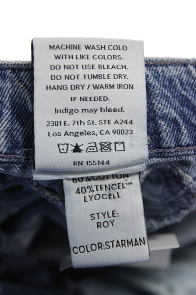 Boyish Womens Mom Jeans Blue Mid Rise Cotton Blend 26 Inseam Size 26