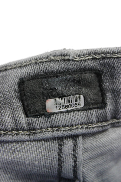 Mother Womens Cropped Gray Cotton Mid-Rise Jeans Size 26
