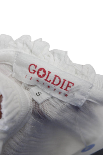 Goldie Womens Basic T Shirt 3/4 Sleeve Crew Neck Pima Cotton Solid Size S